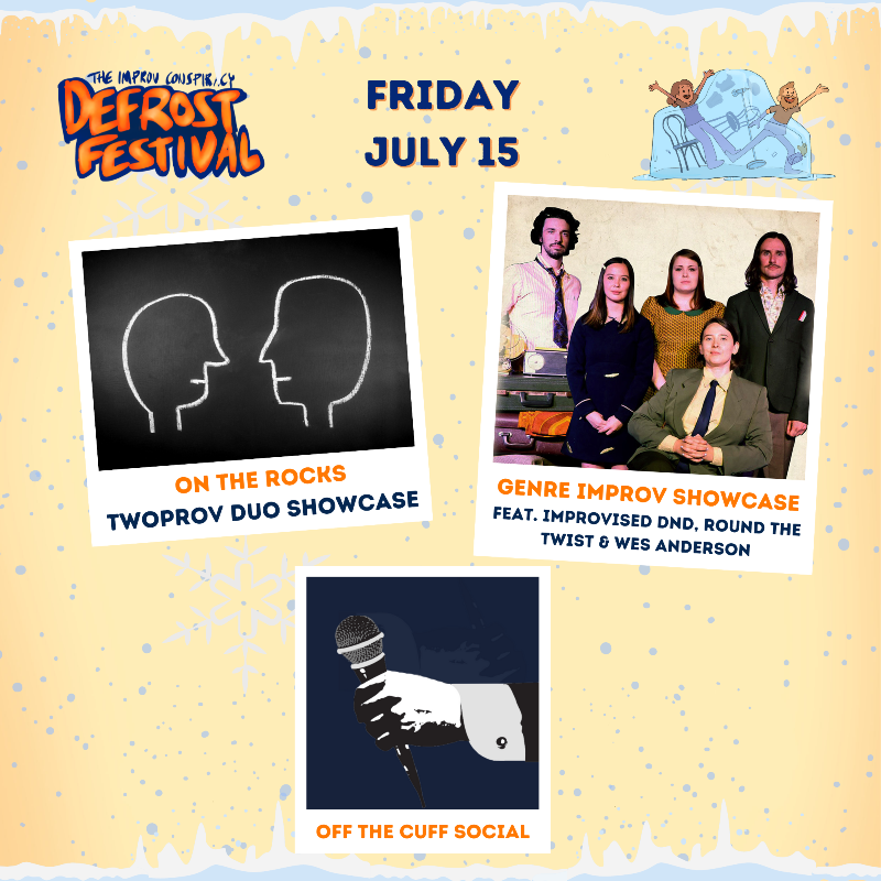 TICImprov's tweet photo. Defrost Festival is this weekend – join us for a laugh! - https://t.co/QNKKSfvGQQ https://t.co/cz99TCd8sA
