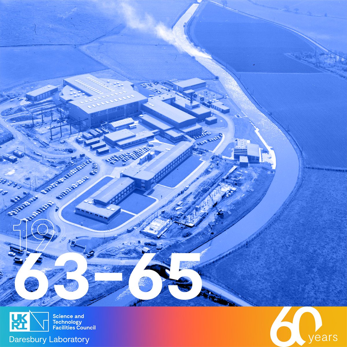 DaresburyLab's tweet photo. We’re taking you back to 1963 – 1965 for today’s trip down the Daresbury timeline. During this time, construction was taking place on site. The facility was the National Institute's Northern Accelerator – but we all knew it as NINA. 
🧵1/2
 #TimelineTuesday #DLat60 https://t.co/F81LWLeSkV
