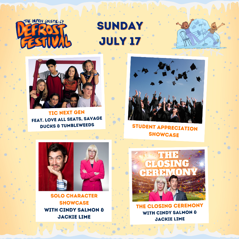 TICImprov's tweet photo. Defrost Festival is this weekend – join us for a laugh! - https://t.co/QNKKSfvGQQ https://t.co/cz99TCd8sA
