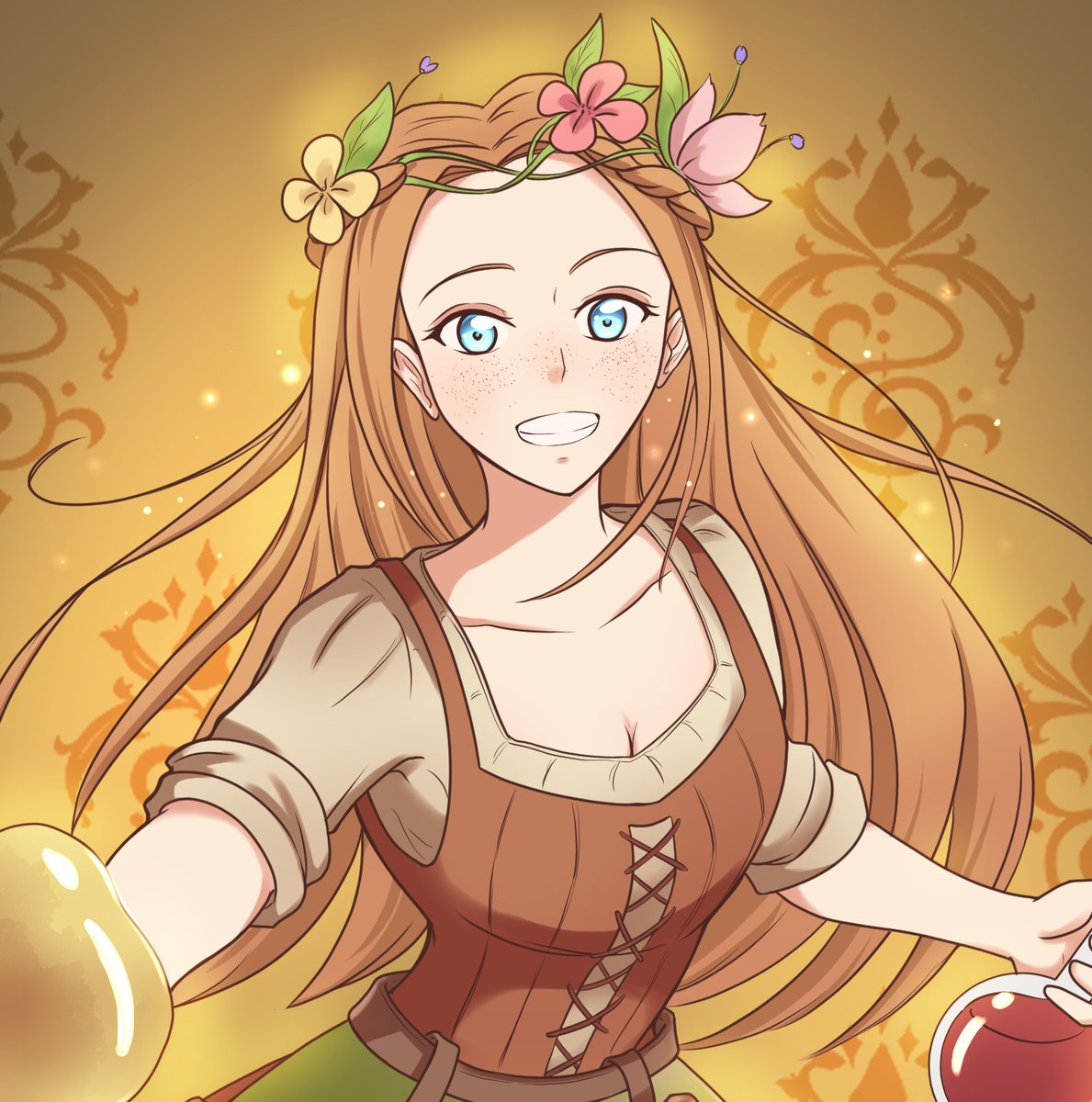 Arcnovalion's tweet photo. @jasedraws Thank you for the Artshare!!😍
I'm Arc. an artist powered by bubble tea and ADHD. I like drawing fancy and frilly dresses!! I draw webcomics and illustrations for cardgames.

check out my webcomic here 😁https://t.co/Z2DYlzukWM

@DanielORAORAORA @Spiffy_Creator @RinReginal https://t.co/Ls4kSzwKMT