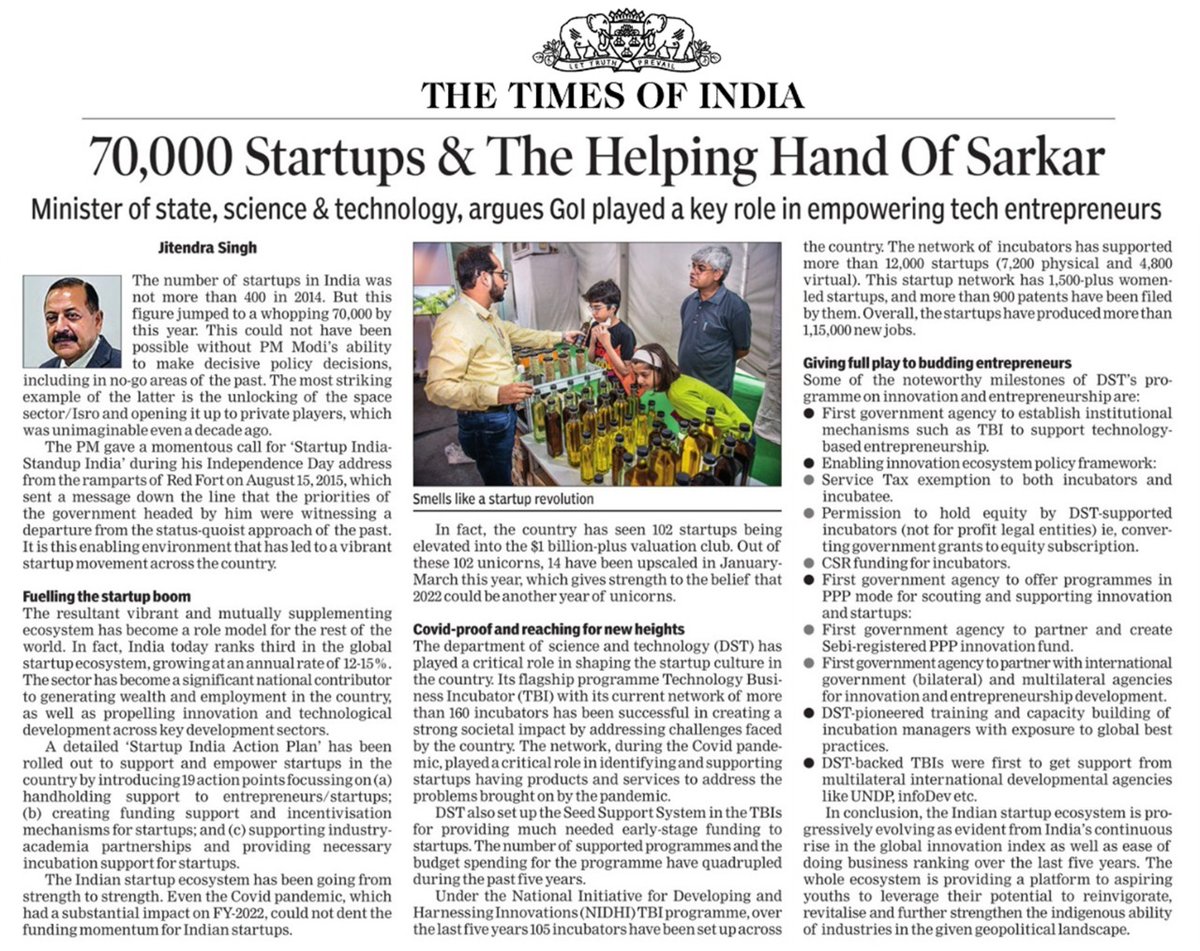 My article in Times of India: 70,000 #StartUps &amp; The Helping Hand of Sarkar

Read:
timesofindia.indiatimes.com/blogs/toi-edit…