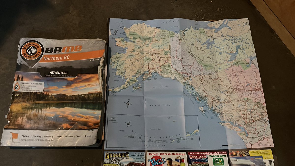 RantinginaVan's tweet image. Someone gave me a #map #mapbook and it’s awesome to have for making notes. #analognavigation . Found an #alaskanhighway one for free, but the badass one makes me want an #alaska book. 
Also just soo reassuring on uncomfortable back roads, of which there are plenty.