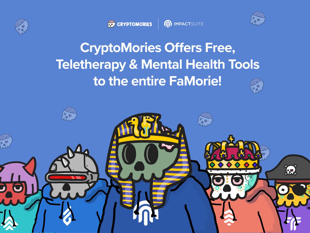 <a href="/chubbicorn80/">80</a> <a href="/CryptoMories/">CryptoMories News</a> We always try to support and share kindness with everyone that engages with us. And as you know we benefit from the alliance with <a href="/joinimpactsuite/">Impact Suite</a> to have free mental health care. Unheard of in the NFT space.

Welcome to the #FaMorie