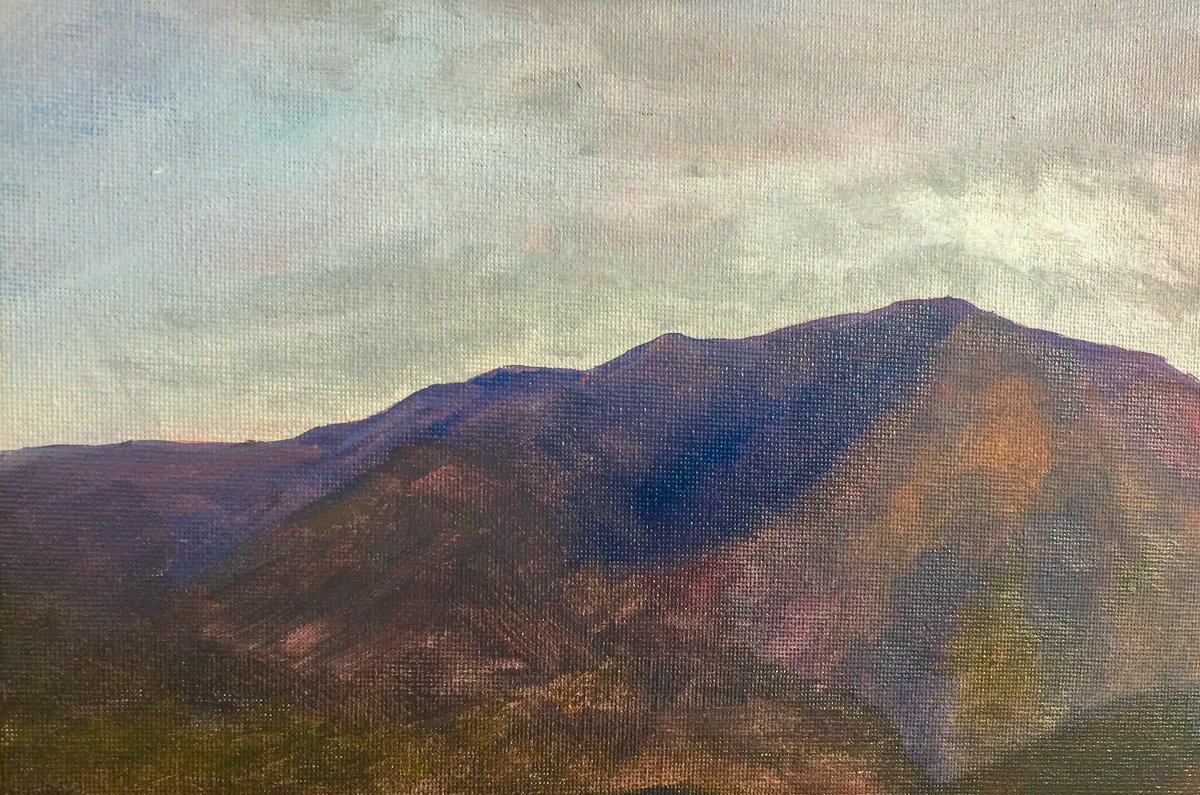 DigitalPye's tweet photo. Painted a mountain. #mountWellington #kunanyi #acrylic #hobbies https://t.co/Ycz7OQAUXv