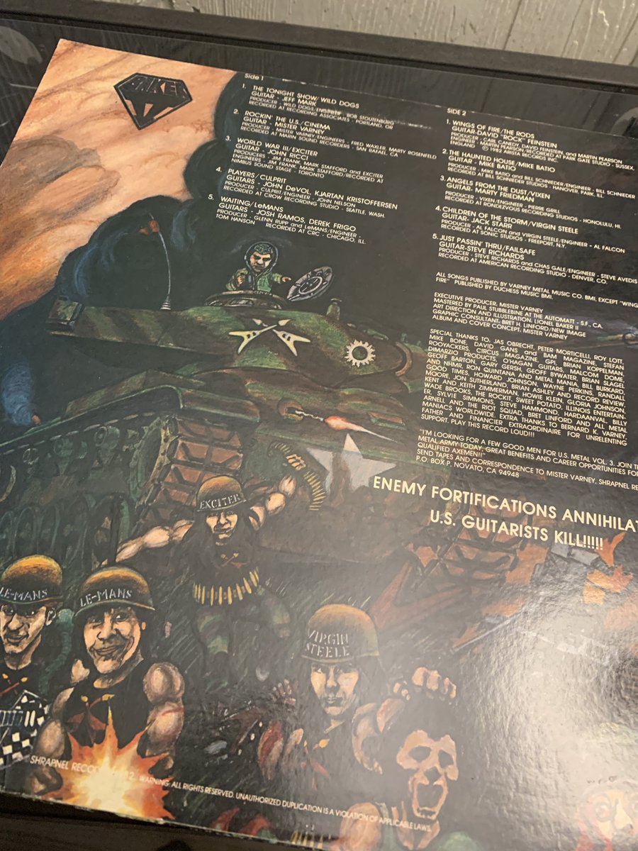 nijiumi's tweet photo. US METAL VOL.2 - Shrapnel Records 1982
US GUITARISTS KILLLLLLL
#shrapnelrecords #mikevarney #vinyljunkie #vinyladdict https://t.co/uN7EMVUiSA