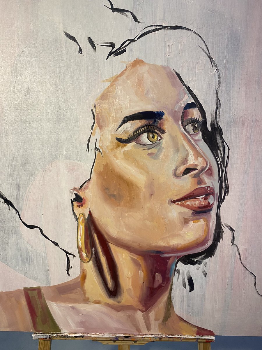 Amy Winehouse 🎨 Mixed media on canvas, 30 x 40 inches