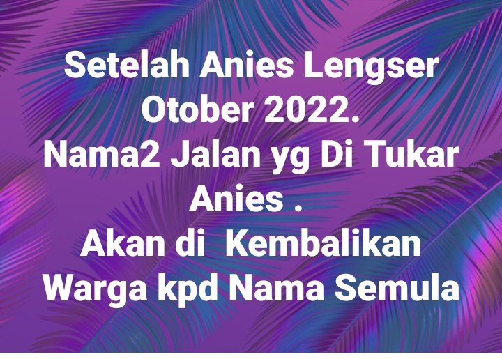 JulBayur3's tweet photo. Karena sangat menyulitkan warga.
Sudah ada nama2 Jalan yg di kembalikan warga seperti semula. Untuk keseluruhan nya akan mengikut https://t.co/GrvBHJW56F
