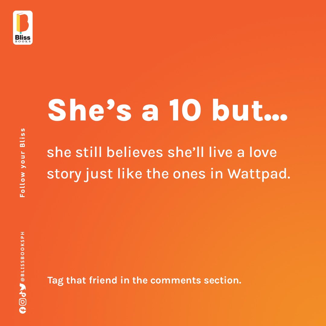 blissbooksph's tweet photo. Exposing era na!
Tag your friend who's a 10 in the comments section. Let's see sino ang mga guilty.
#FollowYourBliss 🧡 https://t.co/qNGOkikWeh