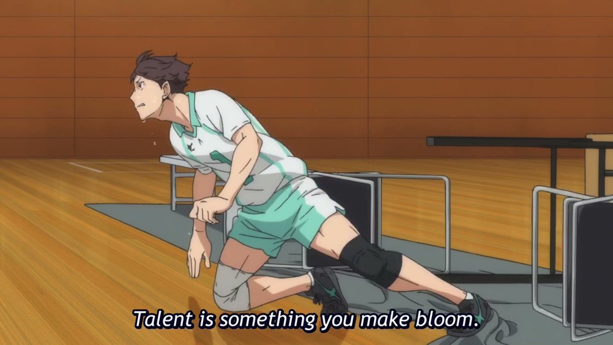 thejellyest's tweet photo. ประโยค talent is something you make bloom นี่กินใจที่สุดในการดูทั้งเรื่อง เพราะรีเลทมาก มัน inspiring มาก โคตรแข็งแกร่งเลย รักโออิคาวะชิบหาย T___T https://t.co/o56rSqv6zR