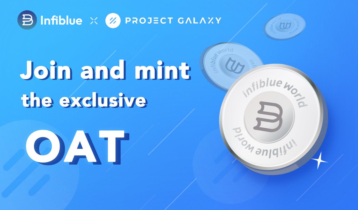 InfiblueNFT's tweet photo. 📢 Celebrating the #Complete the task to get Silver OAT

🤝 Powered by @ProjectGalaxyHQ we are hosting the exclusive OAT #Giveaway

https://t.co/C5emkvTk7C

☑ Complete the tasks to participate!
https://t.co/F2n7B99QJW

Don't miss out! https://t.co/iCOwzRViuh
