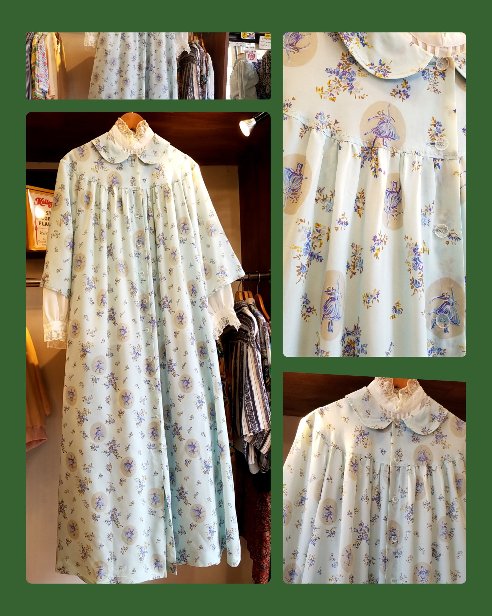 Usedクロネコマリン From Usa 80年代 Vintage Gawn バレリーナ Usa Imported 19時ごろまで時短営業中 お問い合わせはお電話で 古着屋めぐり 可愛い アメリカワンピース カルフォルニアワンピース クロネコマリン 高円寺 80年代ガウン