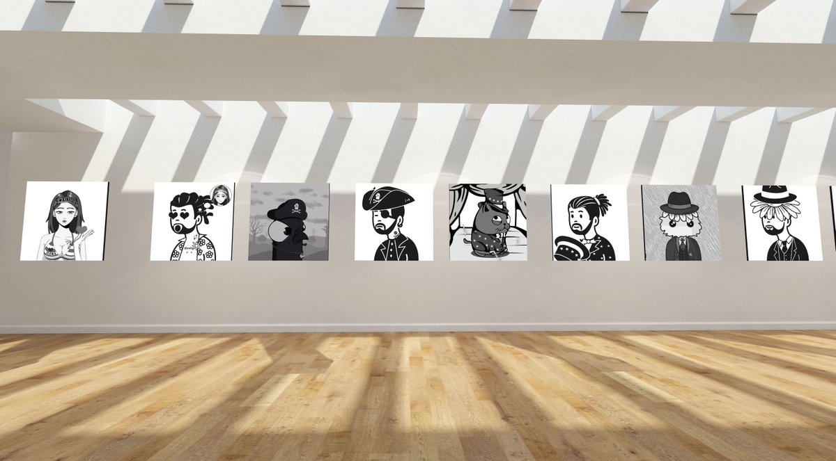 🔲My wall of @jlemaofficial 🔲

Featuring
@KireizukiNft 
@birdsbers 
@FreakyCat_nft 
<a href="/FlowerGuyss/">Flower Guys</a> 

I couldn't find another convenient way to enjoy all these animations at once so here it is:
oncyber.io/spaces/C13Plvr…

There are few dark surprises are on the other wall 😉