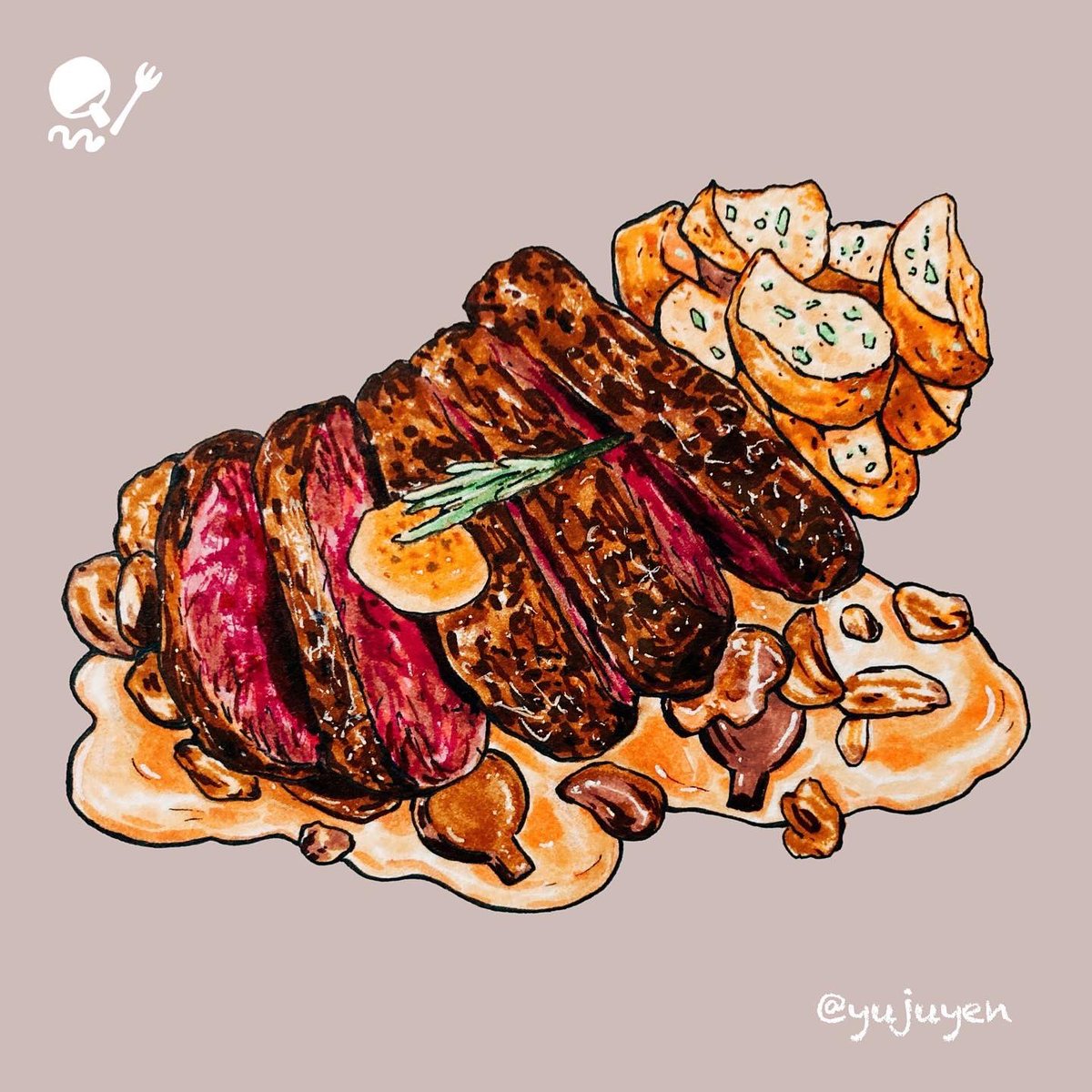 YuJuYen1's tweet photo. 🏓️✖️🥩🦐🍷

#桌球 #卓��� #乒乓 #탁구 #TableTennis #food 
#draw #painting https://t.co/aXtgHpH3Fy