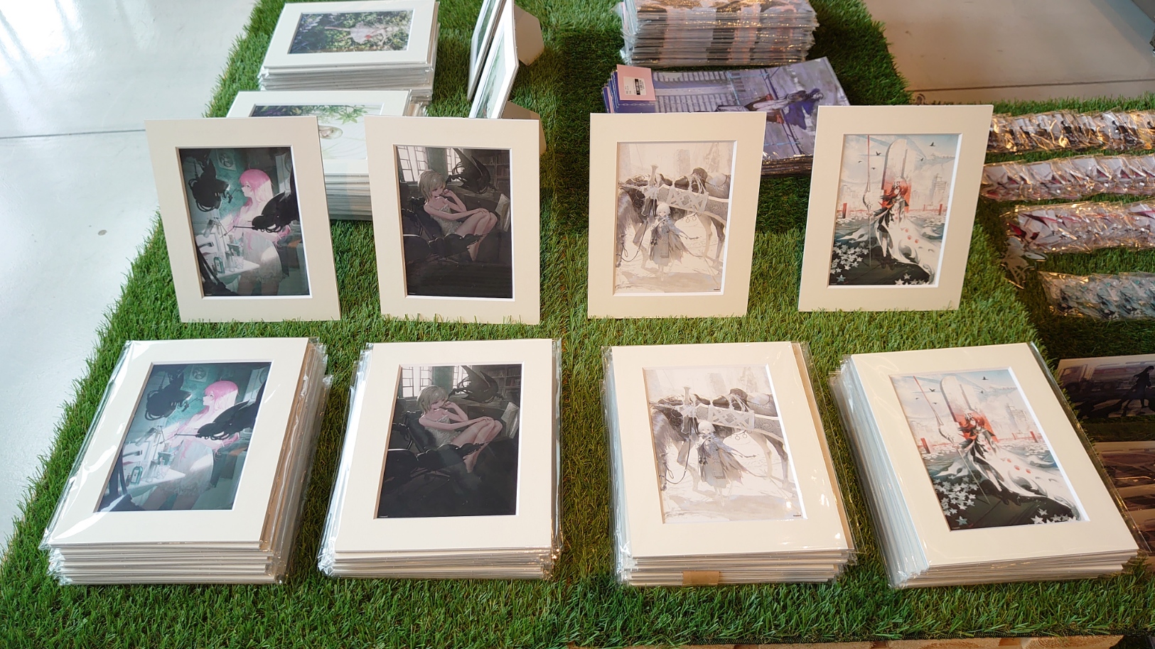 7.れおえん 作品集 灰花 イラスト展 ミニ複製原画 れおえん 作品集 灰花 小さかっ イラスト展 ミニ複製原画① 未開封品