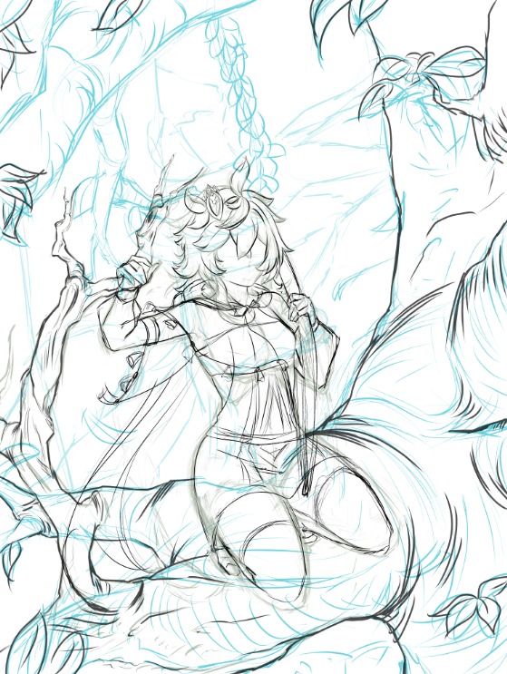 AllenCrown6's tweet photo. Wip Collei #GenshinImpact https://t.co/BF4UxtFyZg