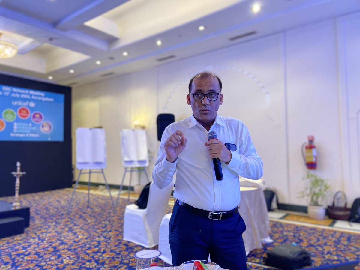 abhisheksinghDP's tweet photo. My collogues @dayashankar33 & @chillsugata of @UNICEFIndia highlighted the need of focusing on learning from mega partnerships developed by SBC team during COVID should continue in future & work at different levels and focus on social norms for #SocialBehaviorChange
#SBCNetwork https://t.co/Q43y6F64rd