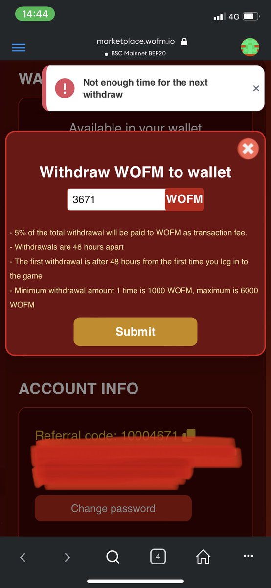 moffleee's tweet image. #WorldOfMasters

もはや数ドルにしかならないんでが…

2日で報酬1ドル未満になるまで続けようと思ってて

もう72時間経過してるけどClaimできない😑

そーゆーMOVEなのかな…😑

運営に文句言うつもりもありませんが悲しみ