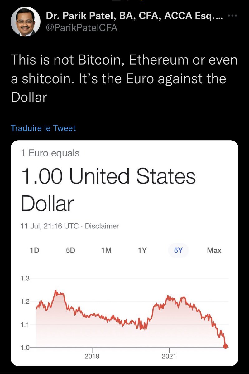 L’effondrement de l’euro face au dollar, et ça ne fait que commencer.. protéger votre argent au plus vite