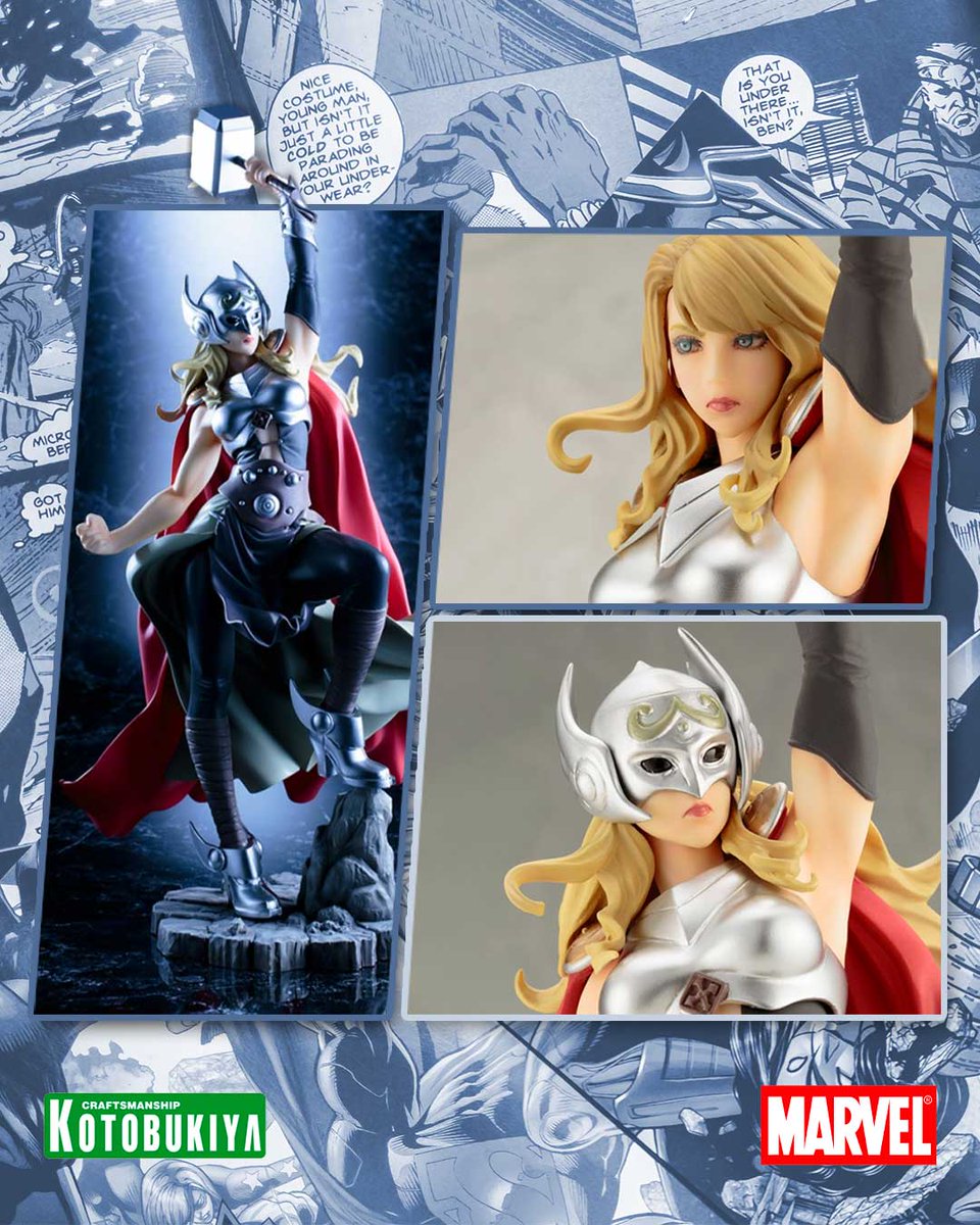 Kotobukiya'nın zarif ve büyülü dokunuşlarla işlediği 'Bishoujo' koleksiyonuna Yıldırımların Tanrıçası Jane Foster'da dahil oluyor, onun önünde saygıyla eğilin! ⚡

Thor Bishoujo heykeli, dreamersfigure.com adresinde seni bekliyor! 🔥