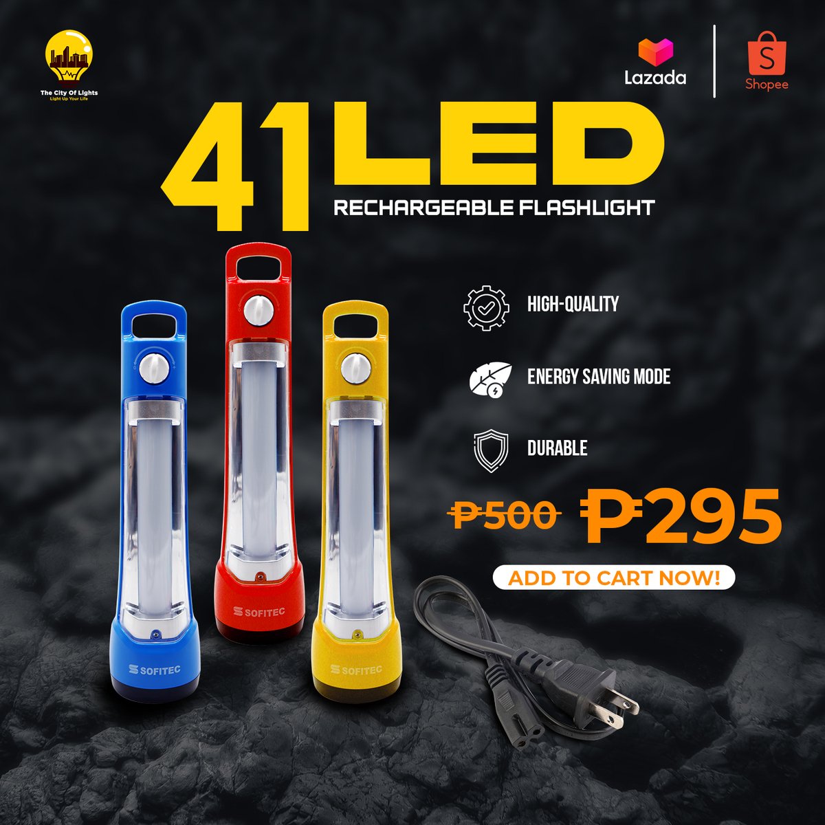 tcls_ph's tweet image. This flashlight has 40 LEDs in energy-saving mode and 1 strong light mode. The lightness is better and the range is much longer than the normal one.🔦

Shop Now! 🛒👌
Shopee🔗tinyurl.com/4pcsar45
Lazada🔗tinyurl.com/y4pv7w7m

#RechargeableFlashlight #LEDLights #EnergySaving