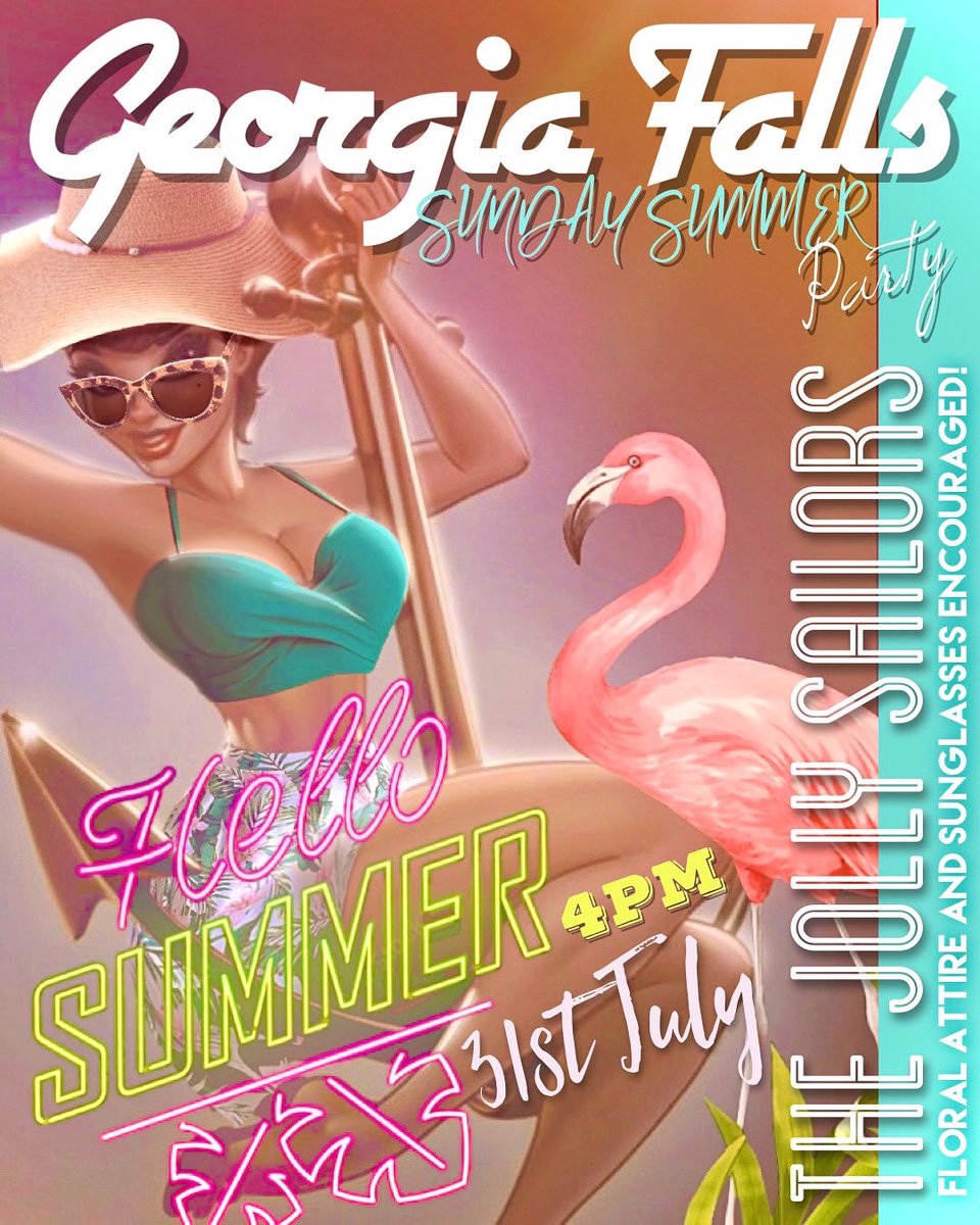 georgiafallsuk's tweet photo. 😎GOOD VIBES AND SUNSHINE☀️
Get them floral clothes and sunnies out and let’s party summer style! 
Sunday 31st July, 4pm 🍻🍹🍉🌴
Jolly Sailors - Pakefield (lowestoft) https://t.co/9AjrIvIcko
