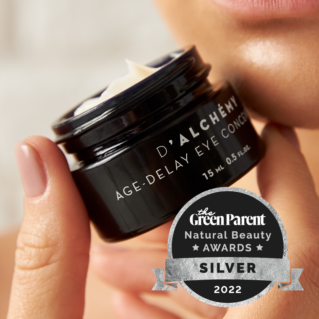 D’ALCHEMY is proud to use the best natural ingredients in our products, so we are thrilled to have won two awards at the Green Parent Natural Beauty Awards! Our Age-Delay Eye Concentrate won Silver in the Eye Cream Category, and Spectacular Hand Therapy won an Editor’s Choice.