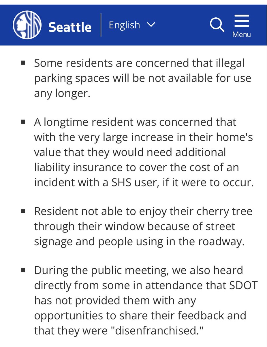 Qagggy's tweet photo. In an unusual move, SDOT put comments from residents concerned about a traffic calming project right on the project web page and it’s kind of hilarious? https://t.co/7aoWMg72jn