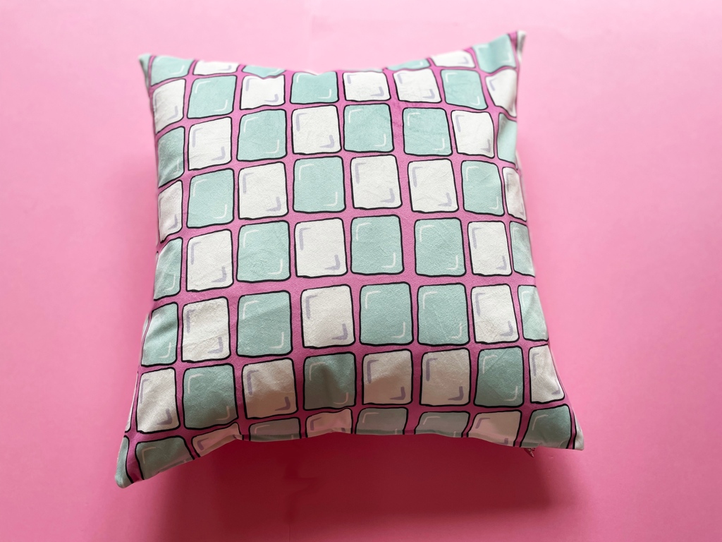Tooty Minties cushions are all made from cotton velvet with a heart shaped zipper and soft pink back. 
How nice would they look again a dark grey or blue sofa/chair to add a pop of colour and change up your decor effortlessly?