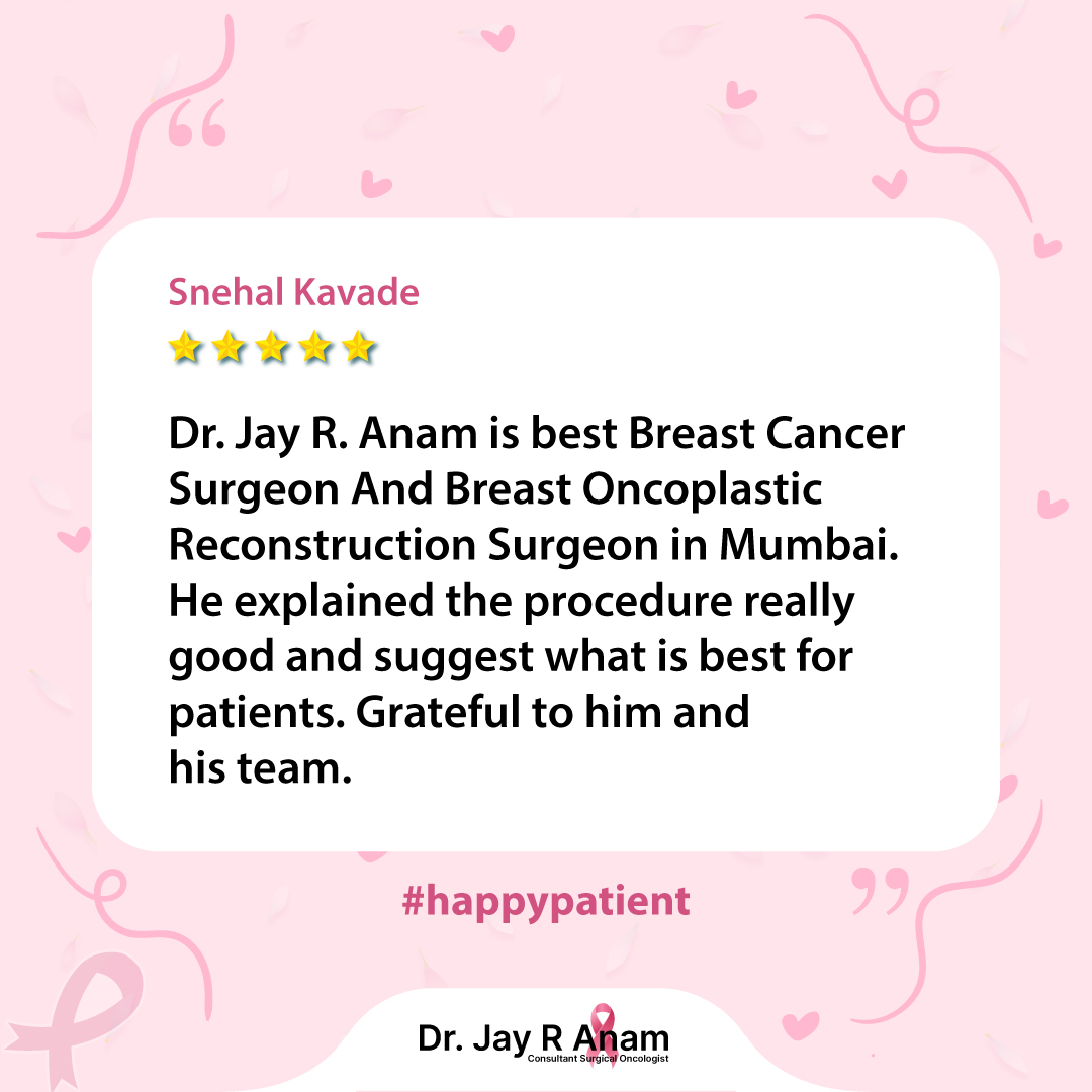 Your feedback means a lot to us, it motivates us to strive hard. Thank you for your words of affirmation. 😊

#happypatients #satisfiedpatients #patientfeedback #drjayanam #oncologist #mumbai