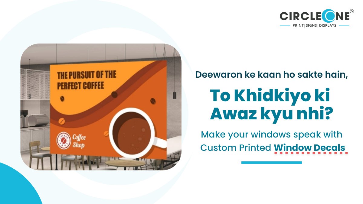 CircleOne_Ind's tweet photo. Add voice to your windows with custom window decals printed as per your branding, marketing, or messaging needs. Fastest turnaround only at Circle One India!
Shop Now: https://t.co/2krBDTgPyF

#Circleone #Decals #windowdecals #customprint https://t.co/tQ2BiD5SxK