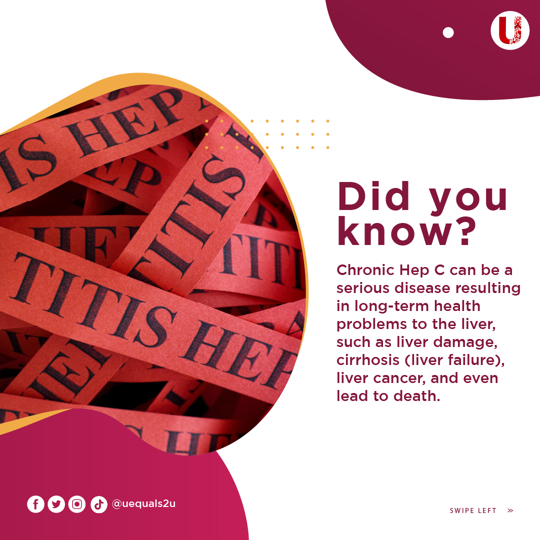 uequals2u's tweet photo. Hepatitis C is a viral infection that causes liver inflammation,
sometimes leading to serious liver damage.
#PEP #PrEP #HepC #Stigma #Diskriminasi #SexEd #HIV #uequals2u #endingAIDS2030 #MYMissingMillions https://t.co/YRvyJaQglx