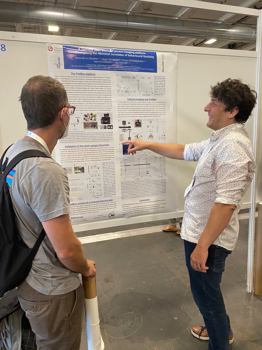 Ilka Diester (@ilka_diester) on Twitter photo Very proud of two of my lab members presenting at #FENS2022 some of our recent work on marker free 3D tracking and open source tools, all done at <a href="/IMBIT_UniFR/">IMBIT</a>. Great job guys! Very proud of two of my lab members presenting at #FENS2022 some of our recent work on marker free 3D tracking and open source tools, all done at <a href="/IMBIT_UniFR/">IMBIT</a>. Great job guys!