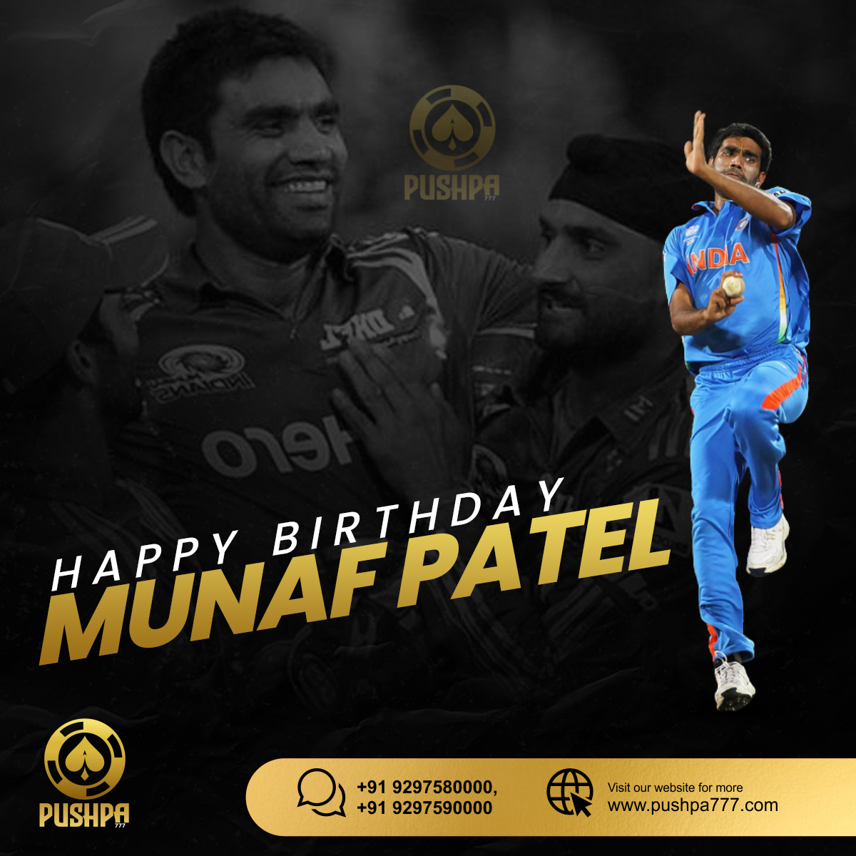 Happy birthday to former fast bowler, Munaf Patel       