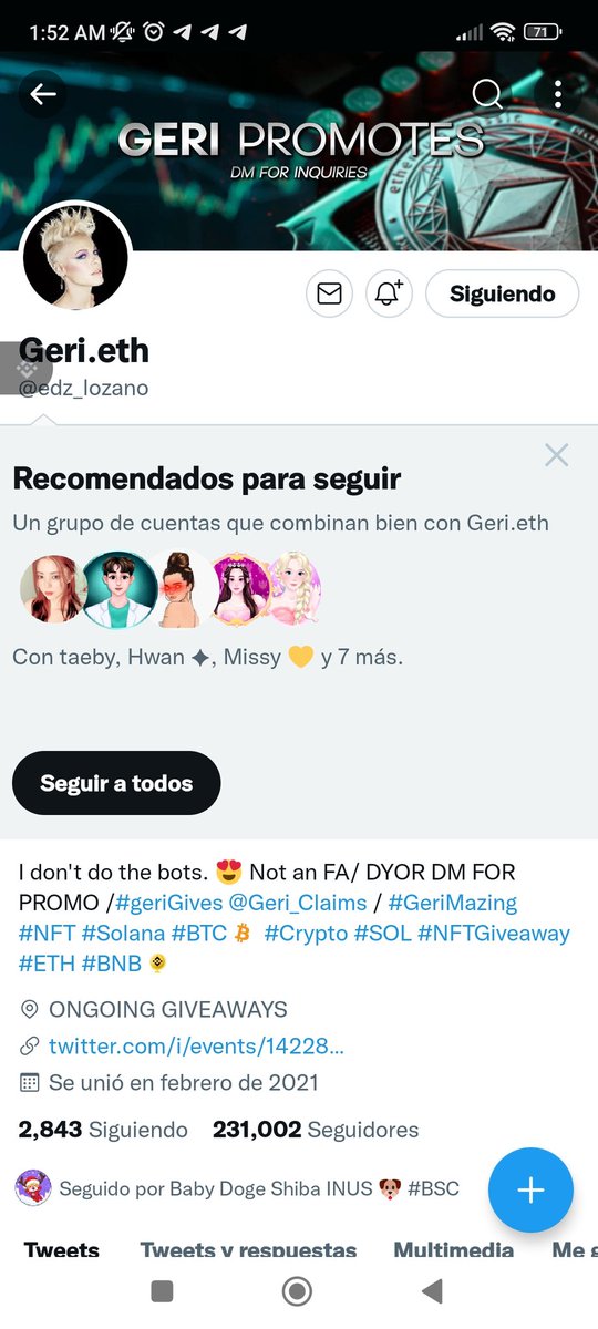 yahir_santander's tweet photo. @edz_lozano Genial 💎

retuit:
https://t.co/N6Cntwuvff

BNB BEP - 20 
0xA4F90FAC2badd6971f30930a2bBAeaE5C0eBa59B https://t.co/e6VGwi3H2K