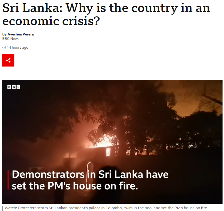 TheFuturizts's tweet photo. Sri Lanka is now bankrupt. 

Food inflation has risen above 50% while massive protests are on the streets. 

Chaos, anger, poverty, and destruction dominate the country.

How did this all begin? And what can the Malaysian government learn from this? 🧵 https://t.co/4I7I8i3B2V
