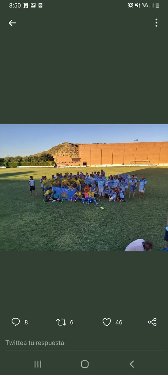 Enhorabuena a nuestros amigos del <a href="/CDSadabense/">C.D.Sadabense</a> por su ascenso a regional preferente!!! 👏👏👏 

Nos vemos en el verde chavales ⚽️⚽️  

Este año un equipo más de las Cinco Villas ✌ 

Aupa Santa 💙💛