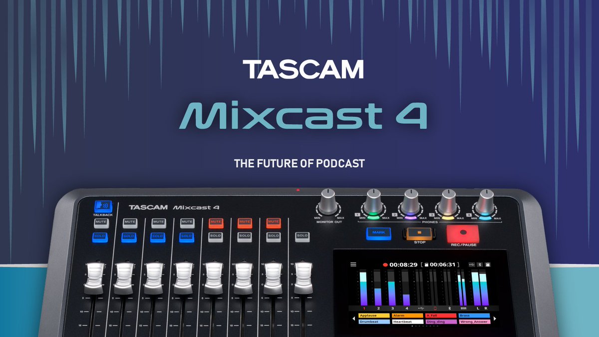 Mixcast 4 makes professional content creation easy. For Podcast creation, live streaming, event production, or voice-over, Mixcast 4 will mix and record mic inputs, internal sounds and music via the trigger pads, and external audio input from your phone or PC. 

#TASCAM