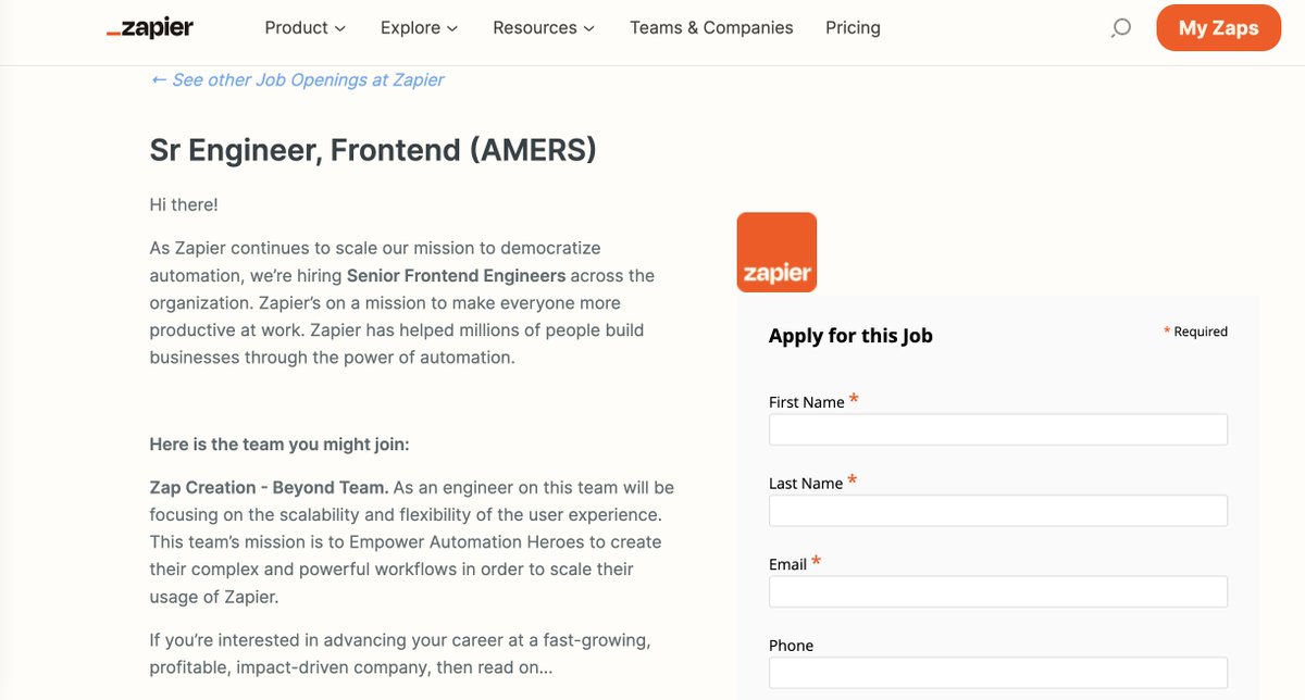 RemoteCampHQ's tweet photo. Sr Engineer, Frontend (AMERS) @zapier 

https://t.co/JfWe84Yil6

#remotework #remotejobs #remotecamp #remoteworking #WorkFromHome #WFH https://t.co/lkJ1rOS3U6