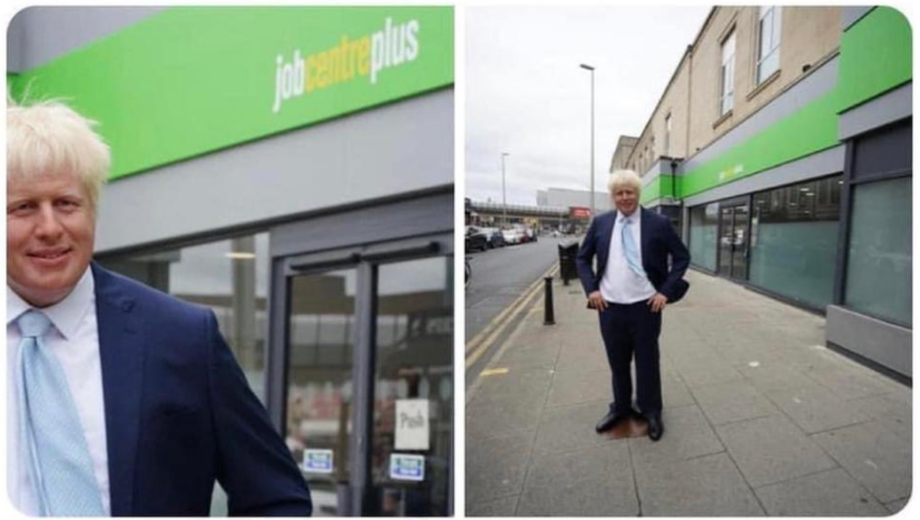 ymaohyd64558412's tweet photo. Madame Tussaud's in Blackpool have put Boris's waxwork out on the street, outside the JobCentre!
#ToryCorruption #BooForBoris https://t.co/9FBnUthuEG