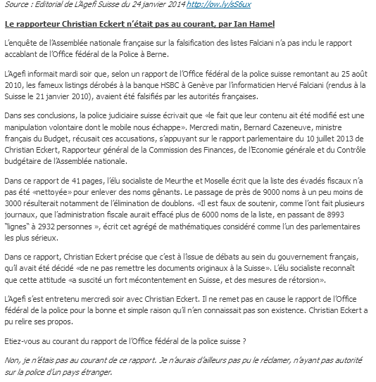 pauvreencolere's tweet photo. #Affaire #HSBC 25 01 2014
Liste #Falciani #Cazeneuve(du #UBER?)
PIRE
:(
#RT/RT
France a effectivement falsifié les listes de Falciani
rapport Office fédéral de #police suisse démontre clairement
3300noms éliminés,personnalités>#politiques+autres
#Agefi
cc @lemondefr #enquête(re)? https://t.co/xoCsp1xbG3