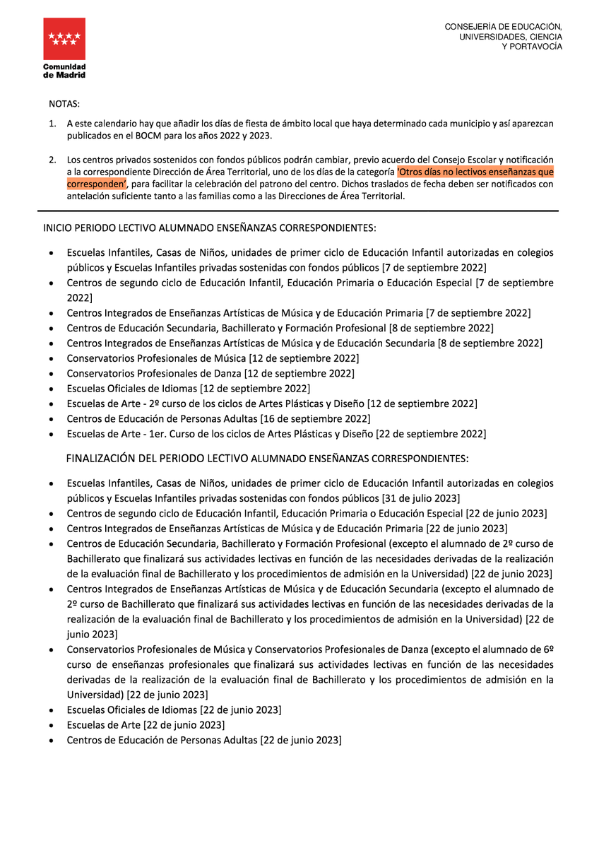 Ayto_Coslada's tweet photo. EDUCACIÓN | 🏫🗓️ Calendario Escolar 2⃣0⃣2⃣2⃣ / 2⃣0⃣2⃣3⃣ en la @ComunidadMadrid #Coslada

➕ℹ️⤵️
https://t.co/s36OzHAZZs

👉🏼 Concejalía de Educación #Coslada
📞 916278200 ext. 1800 https://t.co/KLd3HO1Hnh