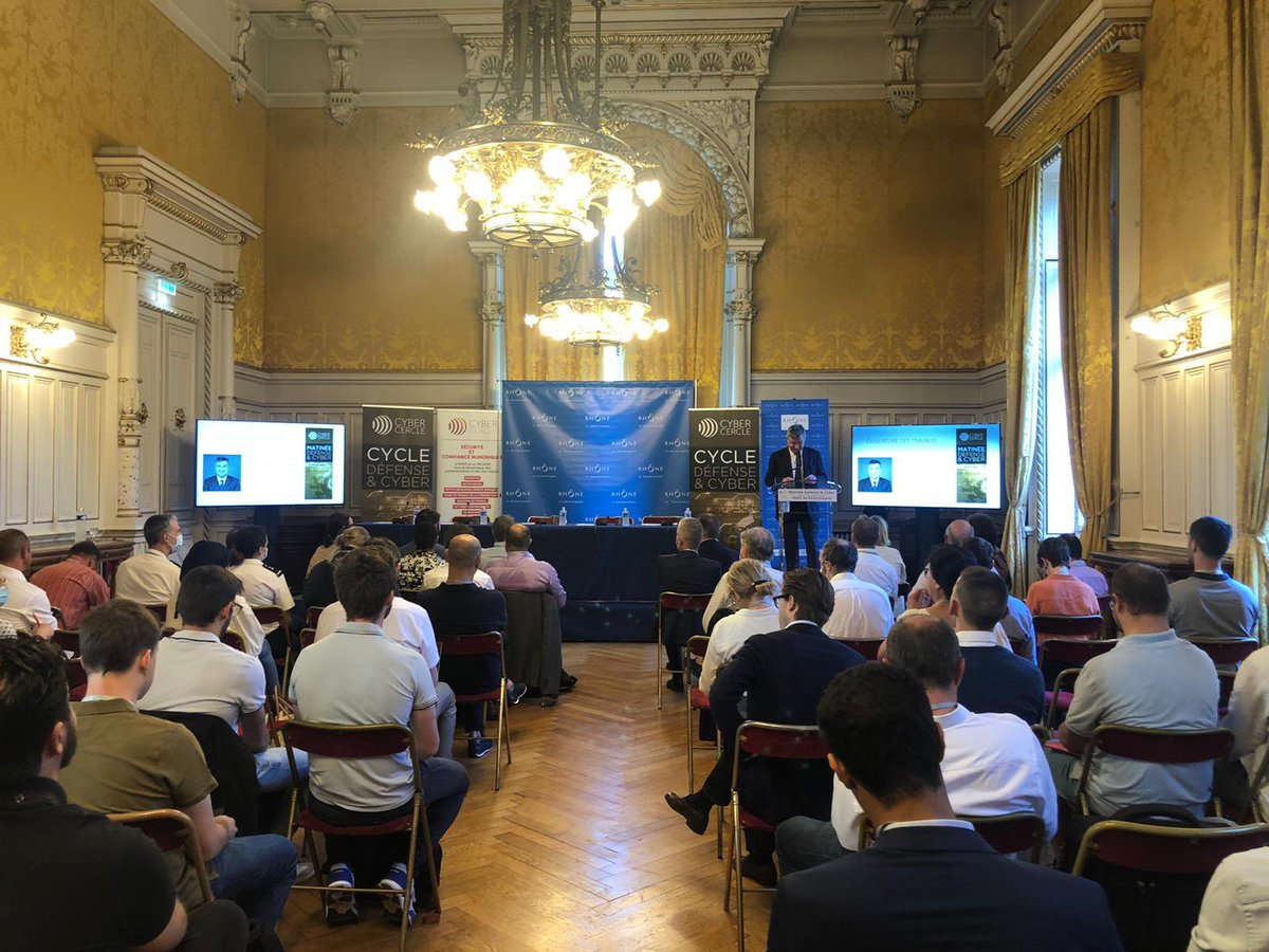 CyberCercle's tweet photo. C’est parti pour la 2ème Matinée Défense & Cyber qui se déroule à Lyon à l’Hôtel du @rhone_fr !!!
Une matinée d’expertises, d’échanges, de networking autour de la #gestiondecrisecyber !
#cybersecurite #CycleDefenseCyber https://t.co/LOJkDB2pRQ