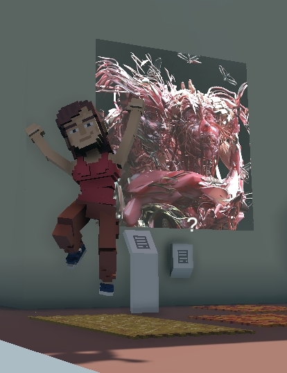 s4309853's tweet photo. @TheSandboxGame @MOCDA_ I just participated in the #TheSandbox weekly contest for a chance to win 200 mSAND! Here is my favorite piece from the ‘Impossible Worlds’ exhibition, check out my screenshot below!
👇 https://t.co/4B4fFkjCwM