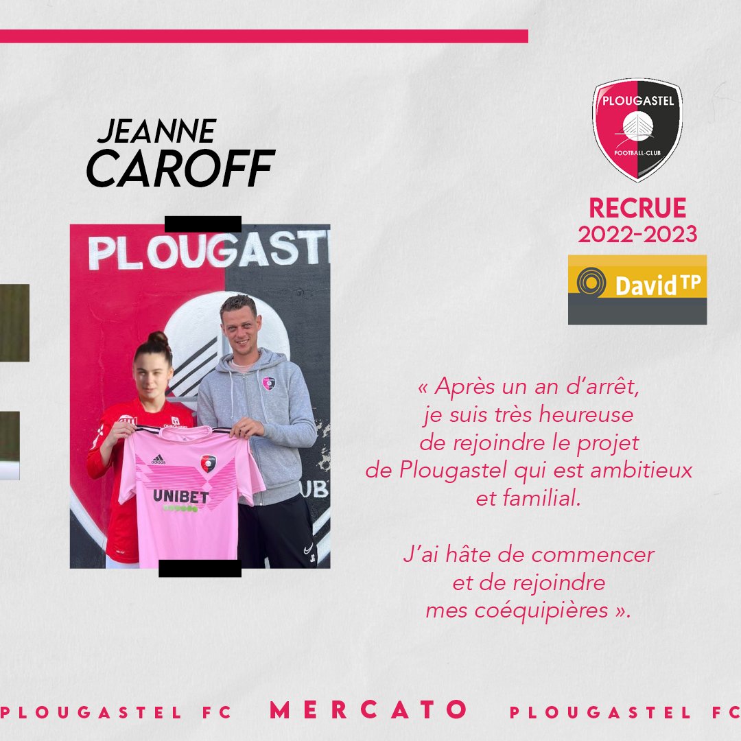 plougastelfc's tweet photo. #RECRUE
Le Plougastel FC et son partenaire David TP ont le plaisir de vous présenter notre troisième recrue féminine :
⚡️Jeanne Caroff ⚡️
Bienvenue Jeanne !
#FORZAPFC 🖤❤️ https://t.co/g9HseaT23V