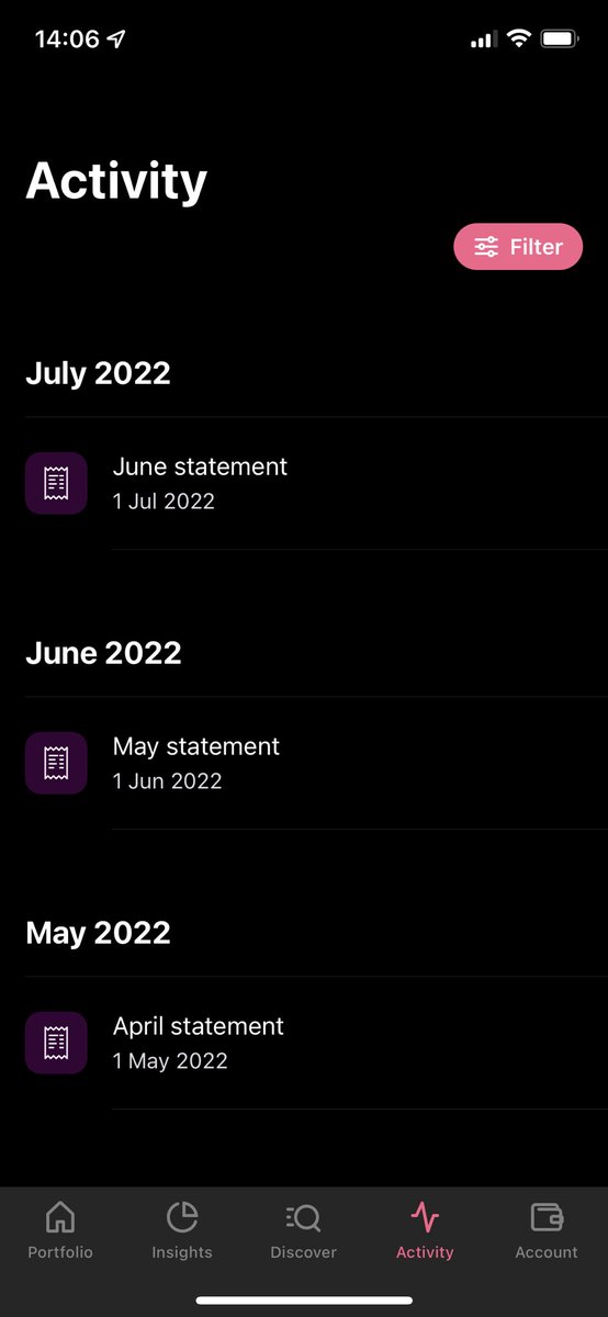 tomscowsill's tweet photo. @freetrade This UX needs sorting. Remove the monthly headers. Complete overkill. https://t.co/WvsHNbMOgC