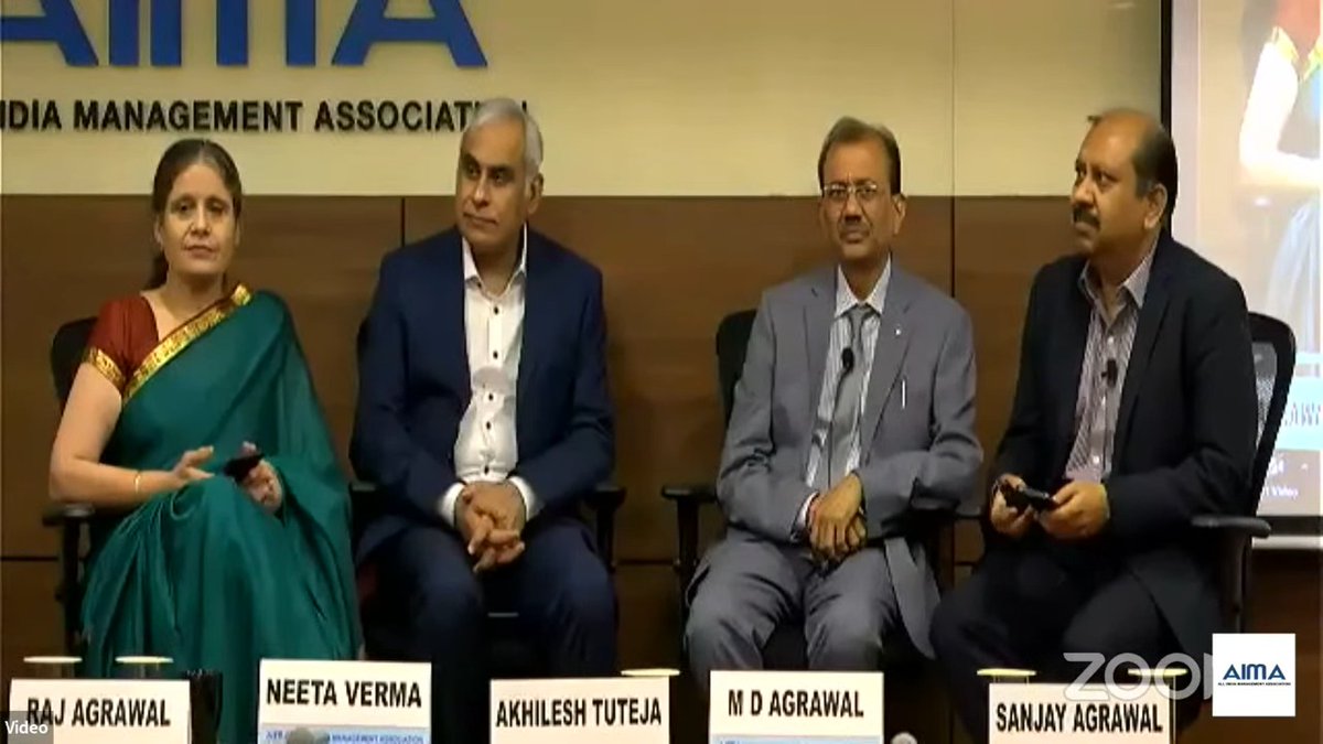 aimaindia's tweet photo. AIMA’s ‘CIO Roundtable: Digital Innovation &amp; Transformation for Enterprise’ commences. The Panel will discuss how digital transformation is one of the most important ways forward for a business’s growth.
#AIMA #CIORoundTable #DigitalTransformation #Discussion https://t.co/cUacVDL06l