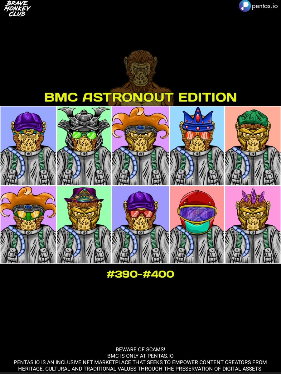 bravemonkeyclub's tweet photo. Lets go... BMC "astronout" Edition.. #391 - #400

CHECK THIS OUT...

#PENTASIAN

Wish you all the best.. https://t.co/EdkZ3t0YVH