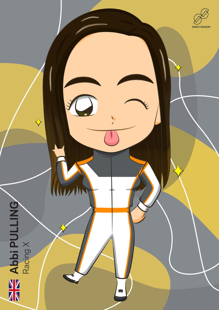 Chibi @AbbiPulling 🇬🇧 - Racing X - @WSeriesRacing 💖 [NOTE: Please leave a credit when repost this work and DO NOT PLAGIARISE/REPRODUCE IT.] #wseries #femalesinmotorsport #art #anime #manga #chibi #racing #motorsport #SupportArtists #ArtistOnTwitter