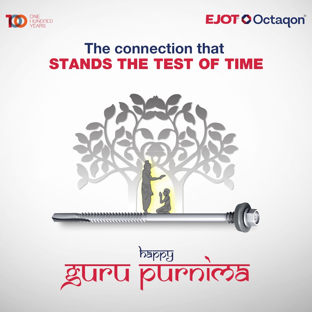 EjotIndia's tweet photo. EJOT commends the strength of the guru-shishya bond and wishes everyone a Happy Guru Purnima!

#GuruPurnima #connection #guide #guru #shishya #bond #EJOT #100Years #ConnectToProtect #India #innovation #striveforexcellence #technologies #corrosionfree #selfdrilling #Fasteners https://t.co/JRf7iBpnEV