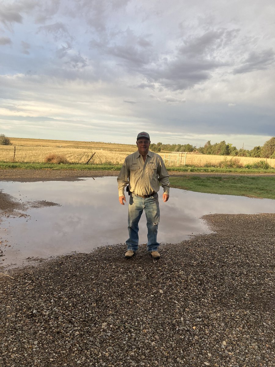 TiffDowell's tweet image. Y’all remember my recent post about my dry land farmer father?

He just dumped 3” out of the rain gauge. 

Heck of a day back at the farm.  #farmlife #farmersdaughter #goodrain #drylandfarmer #nmtrue #backhome